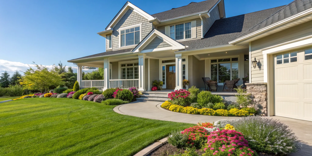 Hebron real estate: Attractive single-family home with landscaping.