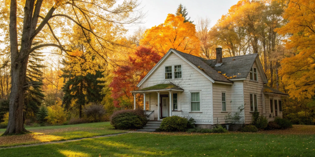 As-is home with autumn curb appeal.