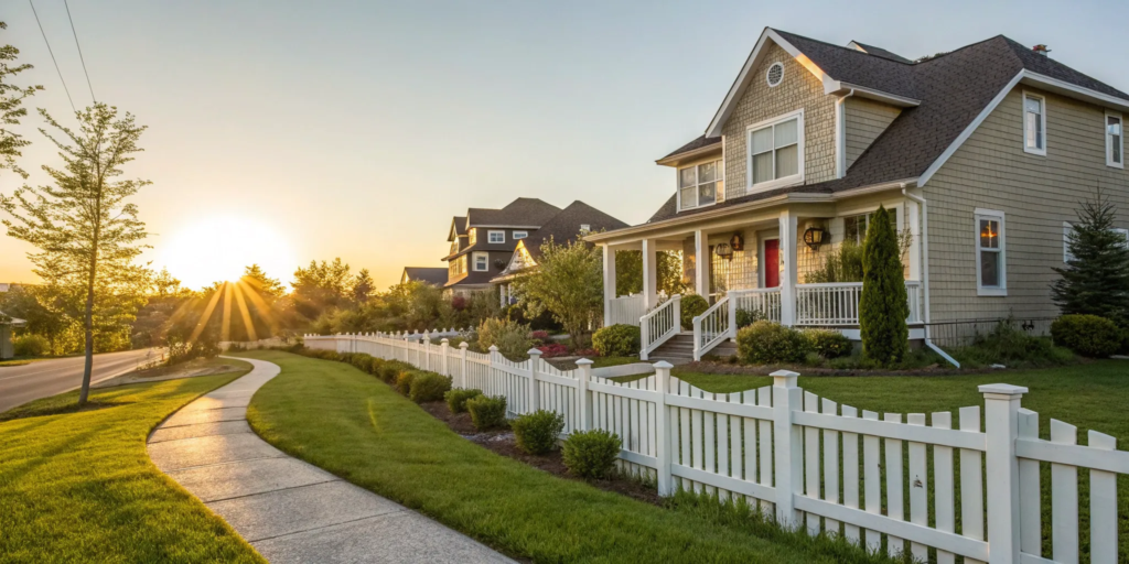 A suburban home representing a first investment property you can buy with no money down.