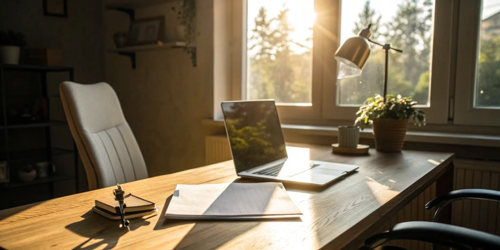 Paperwork on a desk showing who gets commission if a buyer has no agent.