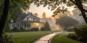 A beautiful home with a porch, the result of successfully buying a house not on the market.