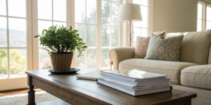 Bright living room of a well-maintained home, a key factor in an accurate valuation.